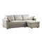 Καναπές/ Κρεβάτι Γωνία Αναστρέψιμη 223x146x80x83 (Κρεβ.118x194)cm ZWW Montreal - Μπεζ  Ε9586,3