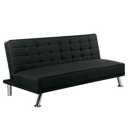 Καναπές/ Κρεβάτι Ύφασμα 176x82x80(Κρεβ 102x176x40)cm ZWW Europa - Μαύρο  Ε9689,3