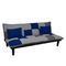 Καναπές/ Κρεβάτι Ύφασμα 168x76x70(Κρεβάτι88x168x35)cm ZWW Fender - Patchworl/ Μπλε  Ε9435,1