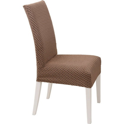 Eλαστικό Κάλυμμα Καρέκλας Χωρίς Βολάν Viopros Chair Covers Collection Σίλβερ Σοκολά