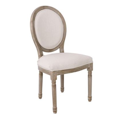 Σετ 2 τμχ. Καρέκλα Decape Ξύλο/ Ύφασμα 49x55x95cm Jameson Εκρού ZWW Ε752,1