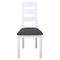 Σετ Καρέκλες 2 τμχ Ξύλο Οξιάς/ Ύφασμα 45x52x97cm Miller Λευκό/ Γκρι Ε782,2