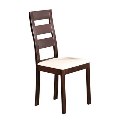 Σετ Καρέκλες 2 τμχ Ξύλο Οξιάς/ PVC 45x52x97cm Miller Honey Σκούρο Καρυδί/ Εκρού Ε782