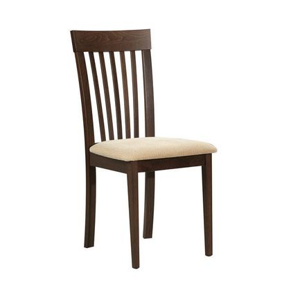 Σετ Καρέκλες 2 τμχ Οξιά/ PVC 46x54x95cm Corina Σκούρο Καρυδί/ Εκρού  Ε7684,2