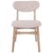 Σετ Καρέκλες 2 τμχ Ξύλο/Ύφασμα 51x61x82cm Kitty Smoke Beech/ Εκρού  Ε804,1