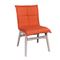 Σετ Καρέκλες 2 τμχ Ξύλο/Ύφασμα 50x58x83cm Forex White Wash/ Πορτοκαλί  Ε7765,2