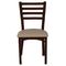Σετ Καρέκλες 4 τμχ NATURALE Καρέκλα Τραπεζαρίας Κουζίνας Μέταλλο Βαφή Καρυδί - PU Μπεζ  43x46x85cm  Ε5163,1