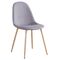Σετ Καρέκλες 4 τμχ Μέταλλο Φυσικό/ Ύφασμα Γκρι 45x54x85cm Celina  ΕΜ907,1