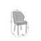 Σετ Καρέκλες 6 τμχ Μέταλλο Καρυδί/ Linen PU Ανθρακί 49x51x89cm Delux  ΕΜ156,1