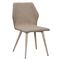 Σετ Καρέκλες 4 τμχ Μέταλλο Φυσικό/ Ύφασμα Ανοιχτό Καφέ 49x59x90cm Leto  ΕΜ772,1