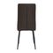 Σετ Καρέκλες 6 τμχ Μέταλλο Μαύρο/ Ύφασμα Σκούρο Καφέ 43x48x97cm Mina ΕΜ761,3