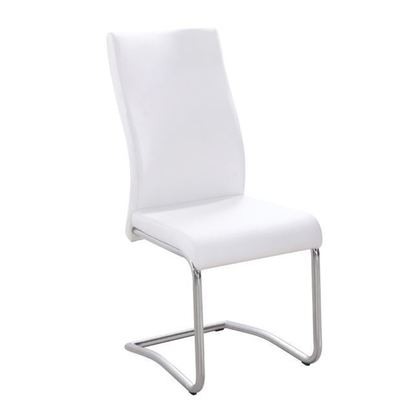 Σετ Καρέκλες 4 τμχ Μέταλλο Χρώμιο/ PVC Cream 46x52x97cm Benson  ΕΜ931,1