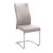 Σετ Καρέκλες 4 τμχ Μέταλλο Χρώμιο/ PVC Cappuccino 46x52x97cm Benson  ΕΜ931,2