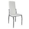 Σετ Καρέκλες 4 τμχ Μέταλλο Χρώμιο/ PVC Εκρού 45x52x100cm Fresh  ΕΜ903,02