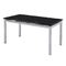 Τραπέζι Επεκτεινόμενο Μέταλλο Γκρι/ Γυαλί Μαύρο 110+(30+30)x70 H.76cm Blossom ΕΜ981