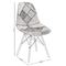 Σετ Καρέκλες 4 τμχ Ξύλο/PP/ Ύφασμα Patchwork Καφέ 47x54x82cm Art ΕΜ123,82