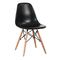 Σετ Καρέκλες 4 τμχ Ξύλο/ Πολυπροπυλένιο Μαύρο 46x52x82cm Art ΕΜ123,2W