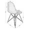 Σετ Καρέκλες 4 τμχ Χρώμιο/ Πολυπροπυλένιο Λευκό 46x55x82cm Art ΕΜ124,11P