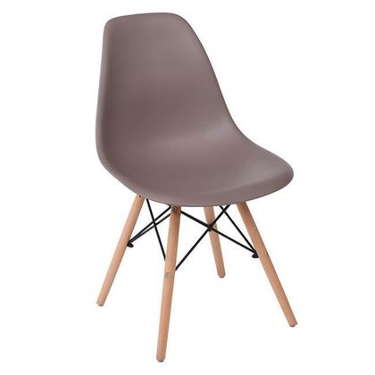 Σετ Καρέκλες 4τμχ Ξύλο/ Πολυπροπυλένιο Άμμος/ Μπεζ 46x53x81cm Art ΕΜ123,91W