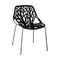 Σετ Καρέκλες 6 τμχ Χρώμιο/ Πολυπροπυλένιο Μαύρο 54x51x81cm Linea  ΕΜ120,2W