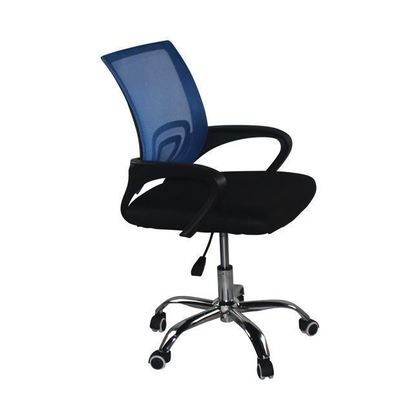 BF2101-F (without relax) Office Chair Chrome/Blue-Black Mesh ΕΟ254,3FC