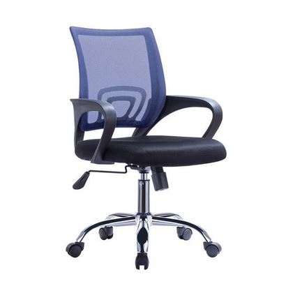 BF2101-F (with relax) Office Chair Chrome/Blue-Black Mesh (2pcs) ΕΟ254,3F
