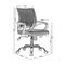 BF2101-F (with relax) Office Chair Chrome/Light Green-Black Mesh 