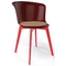 Καρέκλα 55x51x79(47) Gaber Epica Καφέ-Κόκκινο