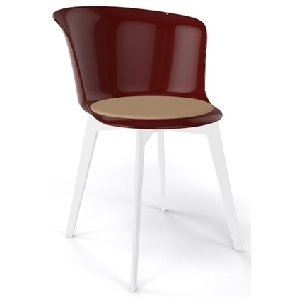 Καρέκλα 55x51x79(47) Gaber Epica Καφέ-Λευκό