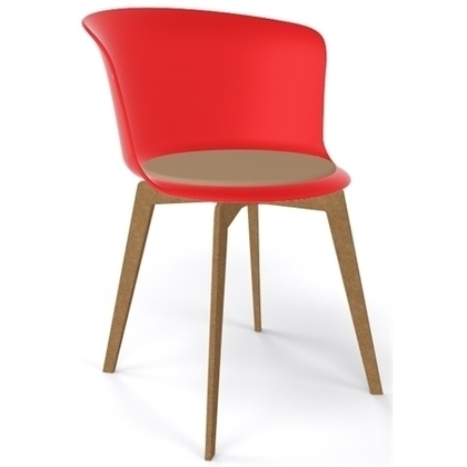Καρέκλα 55x51x79(47) Gaber Epica Κόκκινο-Ecο