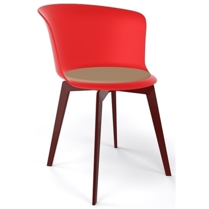 Καρέκλα 55x51x79(47) Gaber Epica Κόκκινο-Καφέ