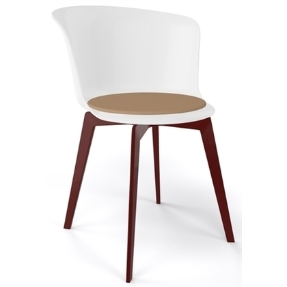 Καρέκλα 55x51x79(47) Gaber Epica Λευκό-Καφέ