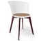 Καρέκλα 55x51x79(47) Gaber Epica Λευκό-Καφέ