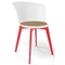Καρέκλα 55x51x79(47) Gaber Epica Λευκό-Κόκκινο