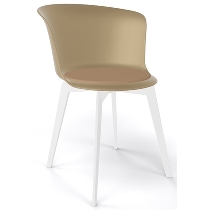 Καρέκλα 55x51x79(47) Gaber Epica Λινό-Λευκό