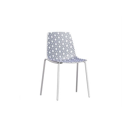 Καρέκλα 49x48x82(45) Gaber Alhambra Λευκό-Μπλε