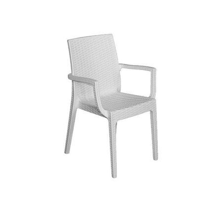 Πολυθρόνα Στοιβαζόμενη Πλαστική Λευκή 54x55x85cm Dafne Ε329,1