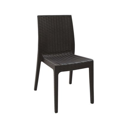 Καρέκλα Στοιβαζόμενη Πλαστική Καφέ 46x55x85cm Dafne  Ε328,3