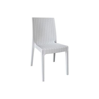Καρέκλα  Στοιβαζόμενη Πλαστική Λευκή 46x55x85cm  Dafne Ε328,1