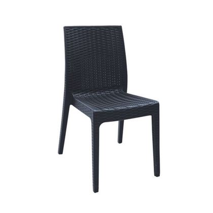 Καρέκλα  Στοιβαζόμενη Πλαστική Ανθρακί 46x55x85cm Dafne  Ε328,2